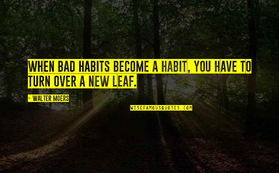 New Turn Quotes By Walter Moers: When bad habits become a habit, you have