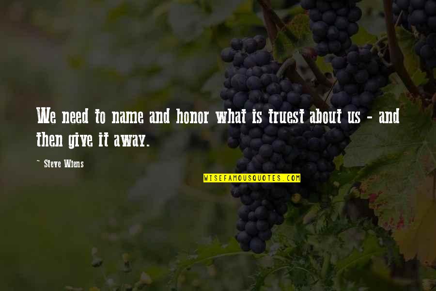 New Year Advance Wishes Quotes By Steve Wiens: We need to name and honor what is