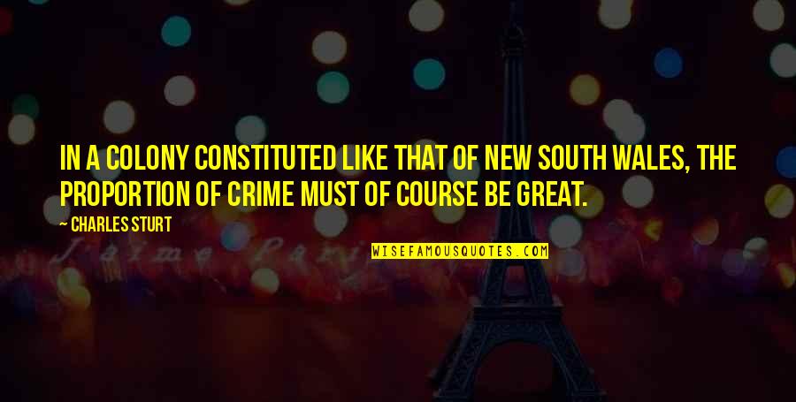 New Year Wishes Best Quotes By Charles Sturt: In a colony constituted like that of New New Year Wishes Best Quotes By Charles Sturt: In a colony constituted like that of New