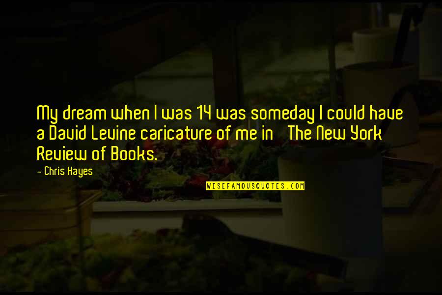 New York From Books Quotes By Chris Hayes: My dream when I was 14 was someday