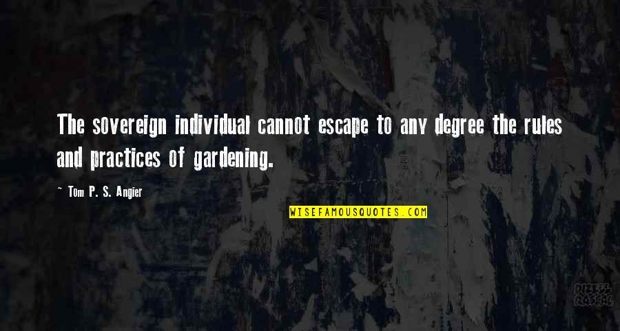 New York Italian Quotes By Tom P. S. Angier: The sovereign individual cannot escape to any degree