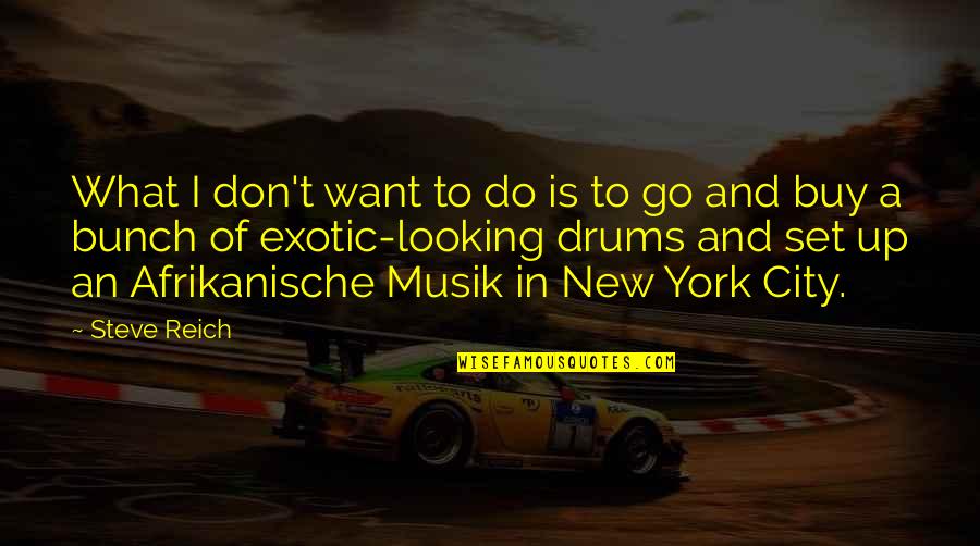 New York Quotes By Steve Reich: What I don't want to do is to