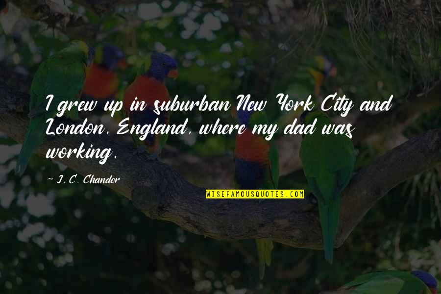 New York Where Quotes By J. C. Chandor: I grew up in suburban New York City