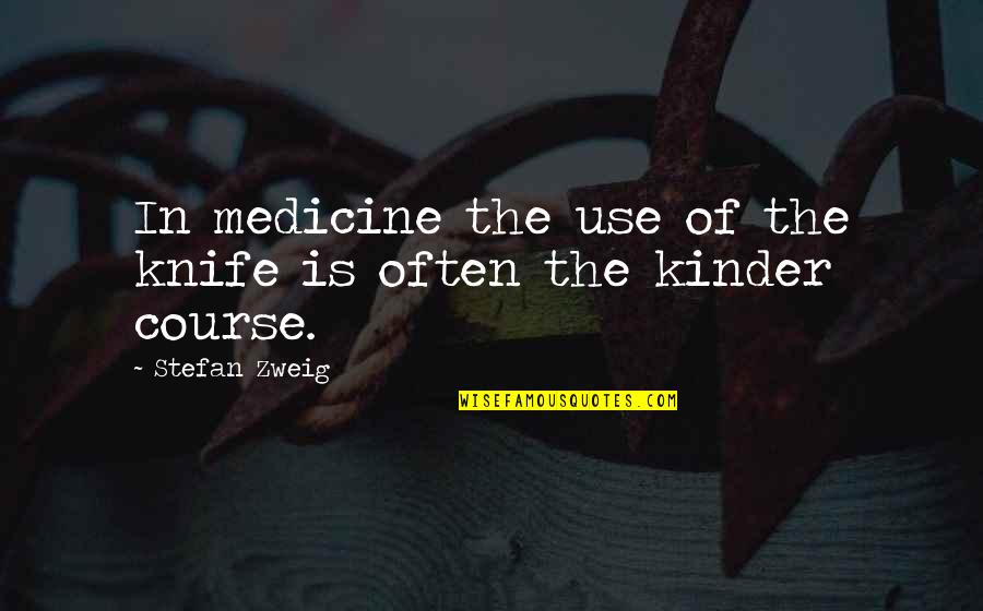 New Zealand Birthday Quotes By Stefan Zweig: In medicine the use of the knife is