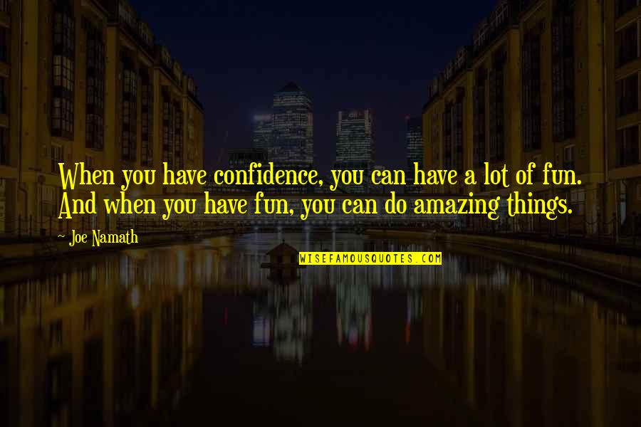 Newbould Plane Quotes By Joe Namath: When you have confidence, you can have a