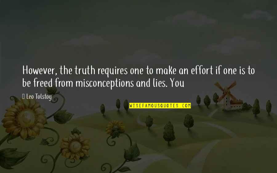 Newcastle Quotes By Leo Tolstoy: However, the truth requires one to make an