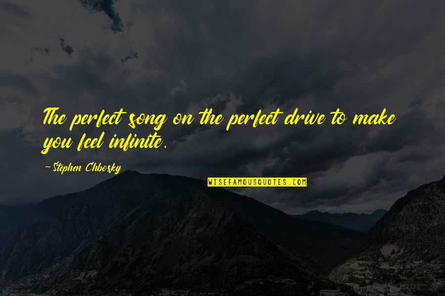 Newcombs Wildflower Quotes By Stephen Chbosky: The perfect song on the perfect drive to