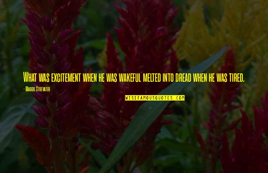 Newer Stylish Bikini Quotes By Maggie Stiefvater: What was excitement when he was wakeful melted Newer Stylish Bikini Quotes By Maggie Stiefvater: What was excitement when he was wakeful melted