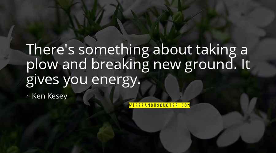 Newhart Middle School Quotes By Ken Kesey: There's something about taking a plow and breaking