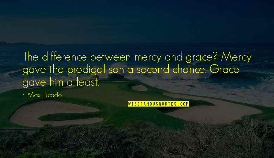 Newkey Face Quotes By Max Lucado: The difference between mercy and grace? Mercy gave Newkey Face Quotes By Max Lucado: The difference between mercy and grace? Mercy gave