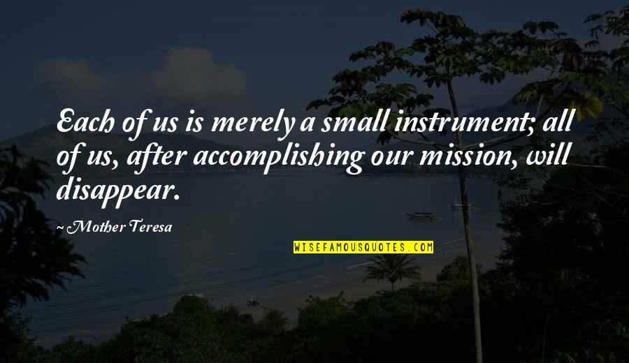 Newly Married Congrats Quotes By Mother Teresa: Each of us is merely a small instrument;