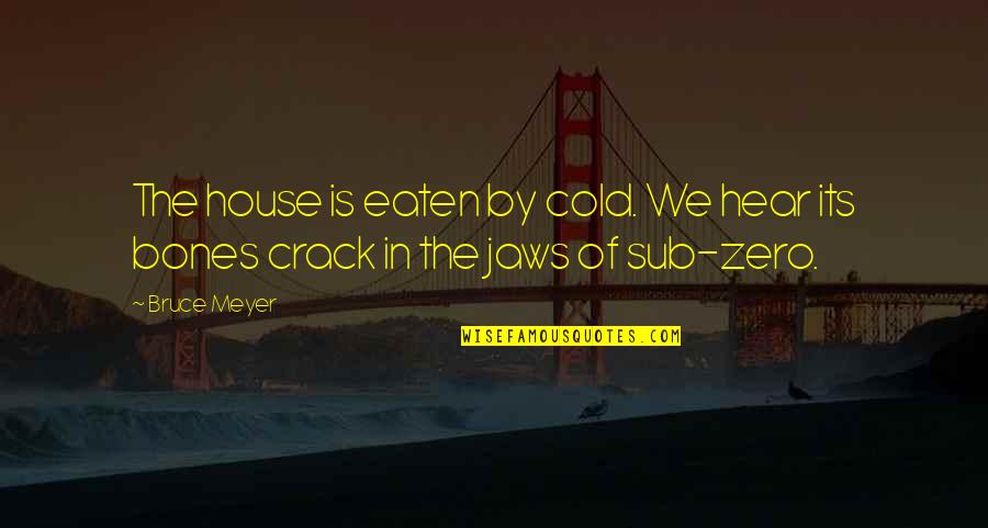 Newly Wedded Couple Quotes By Bruce Meyer: The house is eaten by cold. We hear