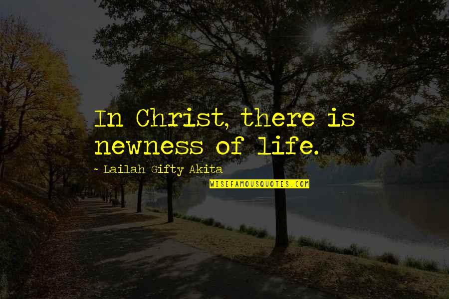 Newness Of Life Quotes By Lailah Gifty Akita: In Christ, there is newness of life.