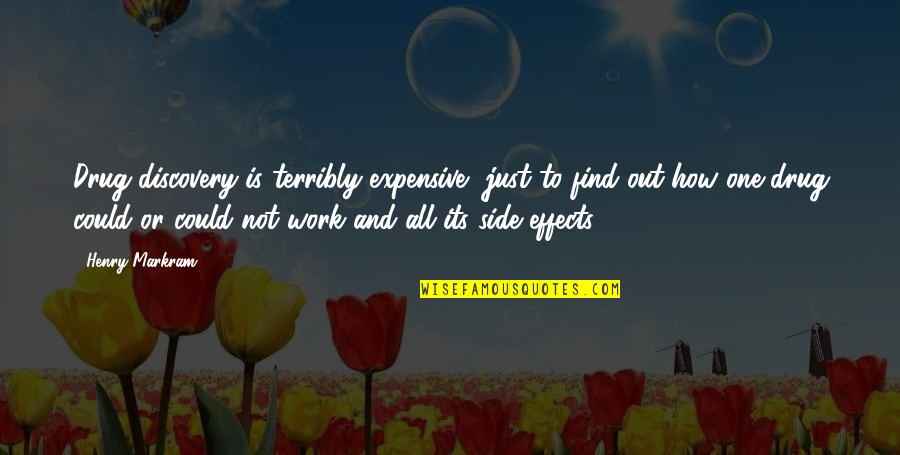 Newsects Quotes By Henry Markram: Drug discovery is terribly expensive, just to find Newsects Quotes By Henry Markram: Drug discovery is terribly expensive, just to find