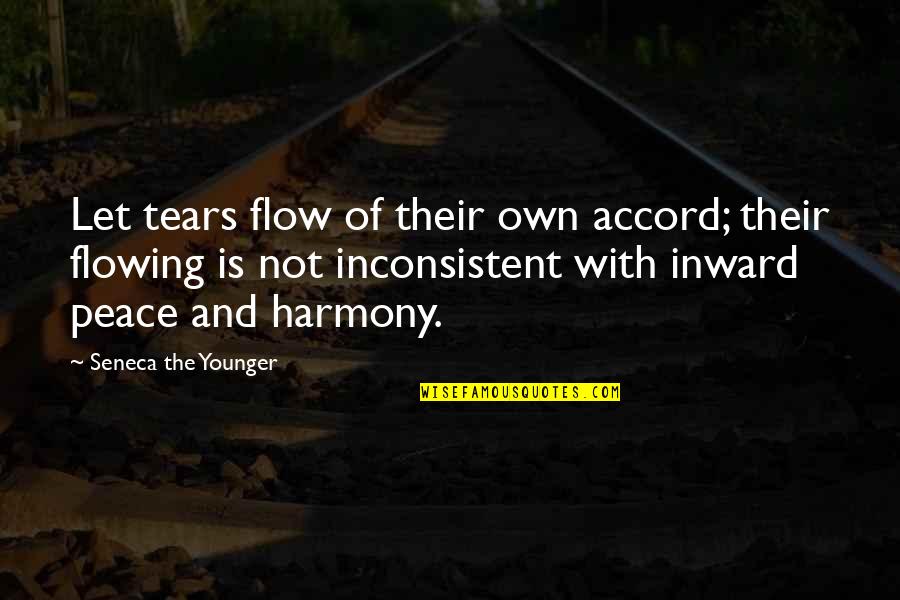 Newspaper Carrier Quotes By Seneca The Younger: Let tears flow of their own accord; their