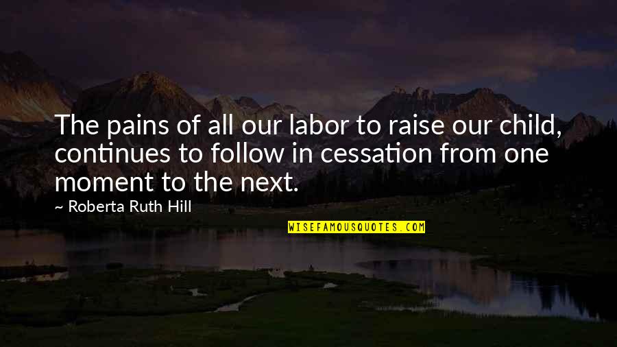 Next Moment Quotes By Roberta Ruth Hill: The pains of all our labor to raise Next Moment Quotes By Roberta Ruth Hill: The pains of all our labor to raise