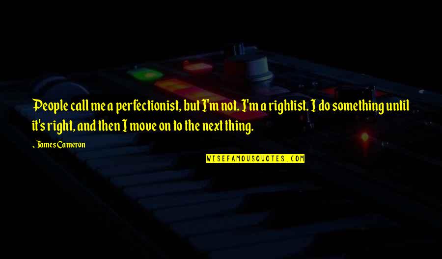 Next Move Quotes By James Cameron: People call me a perfectionist, but I'm not.