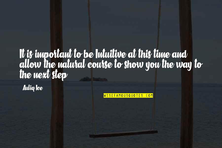 Next Step Love Quotes By Auliq Ice: It is important to be Intuitive at this