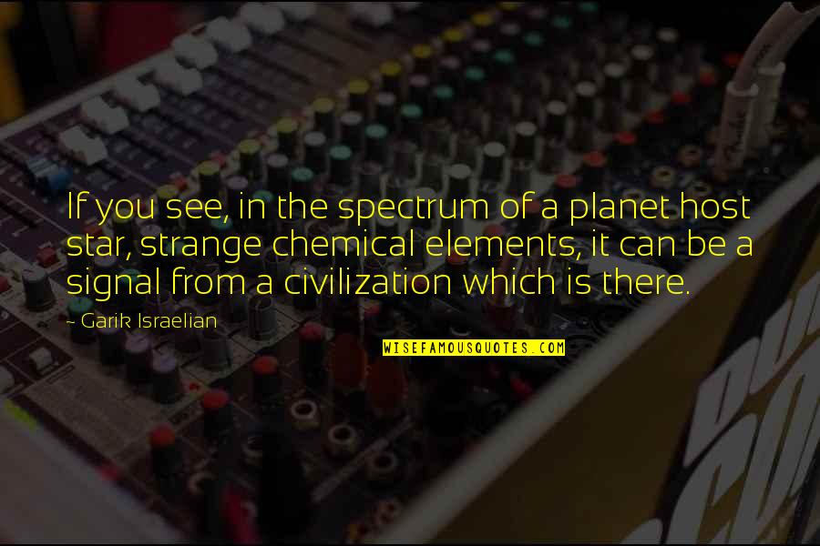 Nezahat Polat Quotes By Garik Israelian: If you see, in the spectrum of a Nezahat Polat Quotes By Garik Israelian: If you see, in the spectrum of a