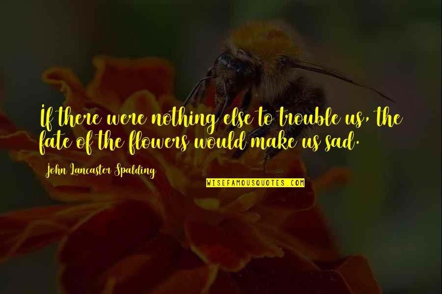 Nezaket Nedir Quotes By John Lancaster Spalding: If there were nothing else to trouble us,