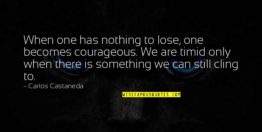 Ngene Software Quotes By Carlos Castaneda: When one has nothing to lose, one becomes Ngene Software Quotes By Carlos Castaneda: When one has nothing to lose, one becomes