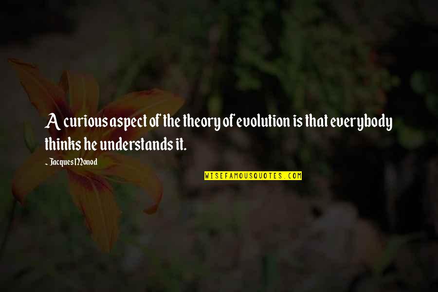 Ngjitet Kana Quotes By Jacques Monod: A curious aspect of the theory of evolution Ngjitet Kana Quotes By Jacques Monod: A curious aspect of the theory of evolution