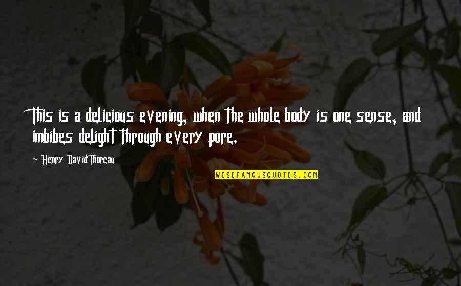 Ngontang Helmet Quotes By Henry David Thoreau: This is a delicious evening, when the whole