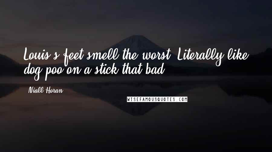 Niall Horan quotes: Louis's feet smell the worst. Literally like dog poo on a stick-that bad!