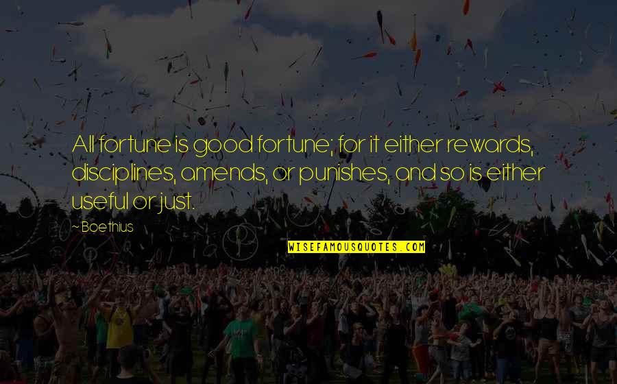 Niall Horan Tour Quotes By Boethius: All fortune is good fortune; for it either