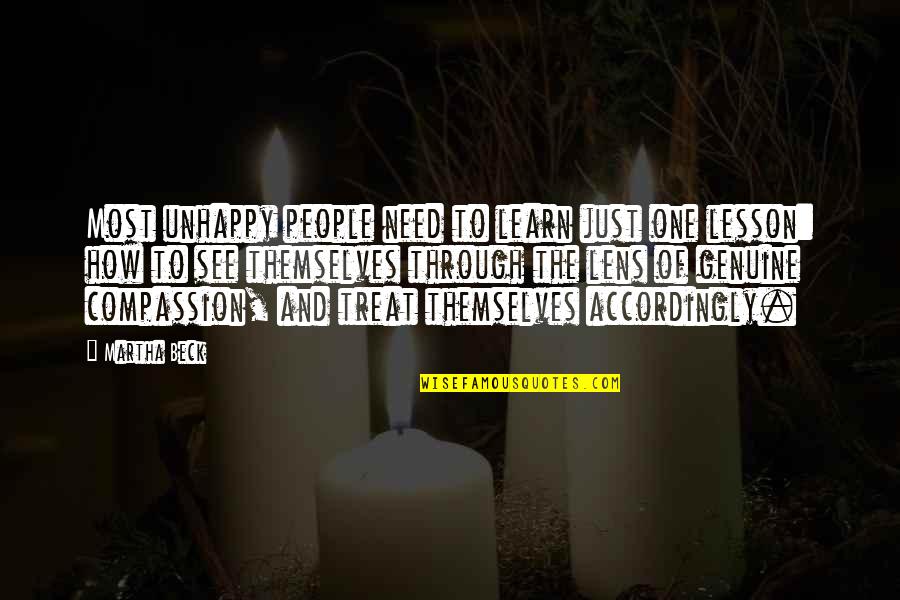 Nice Arabic Love Quotes By Martha Beck: Most unhappy people need to learn just one