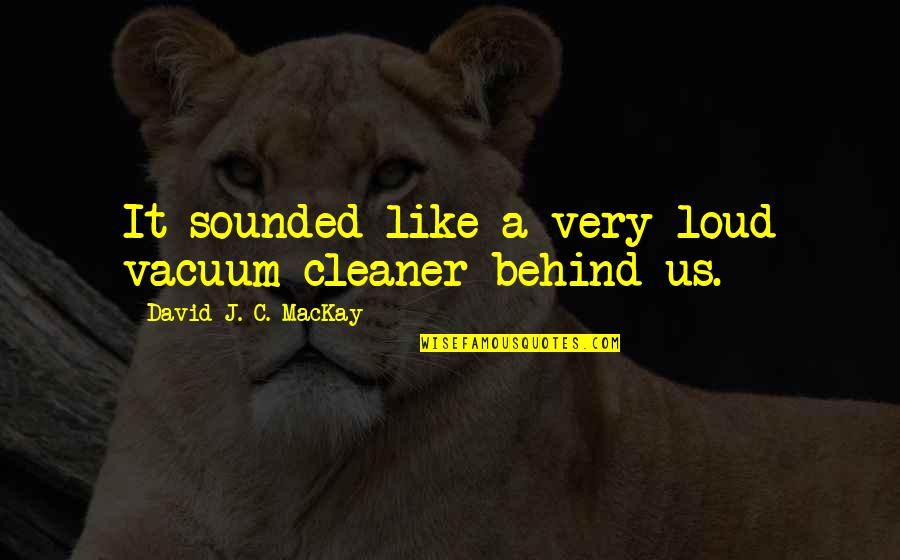 Nice Boss Quotes By David J. C. MacKay: It sounded like a very loud vacuum cleaner