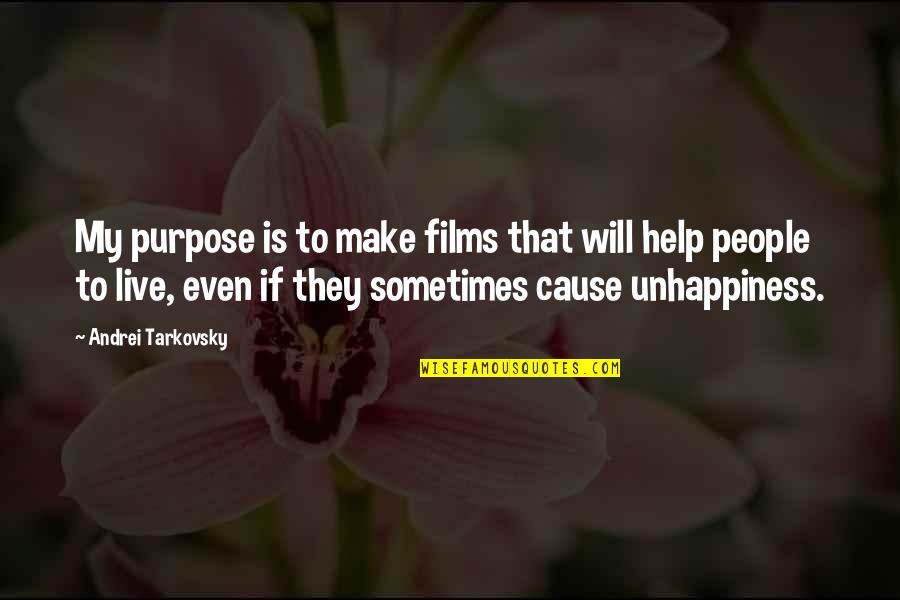 Nice Boy Girl Friendship Quotes By Andrei Tarkovsky: My purpose is to make films that will