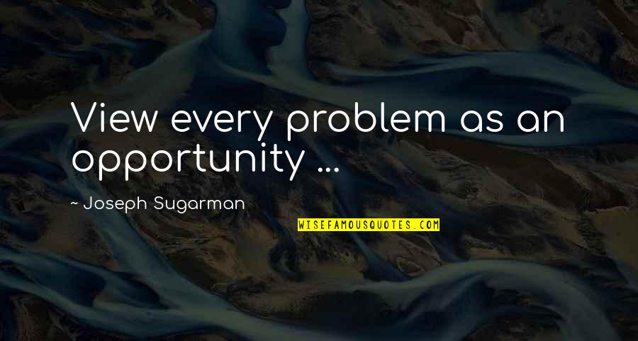 Nice Idol Quotes By Joseph Sugarman: View every problem as an opportunity ...