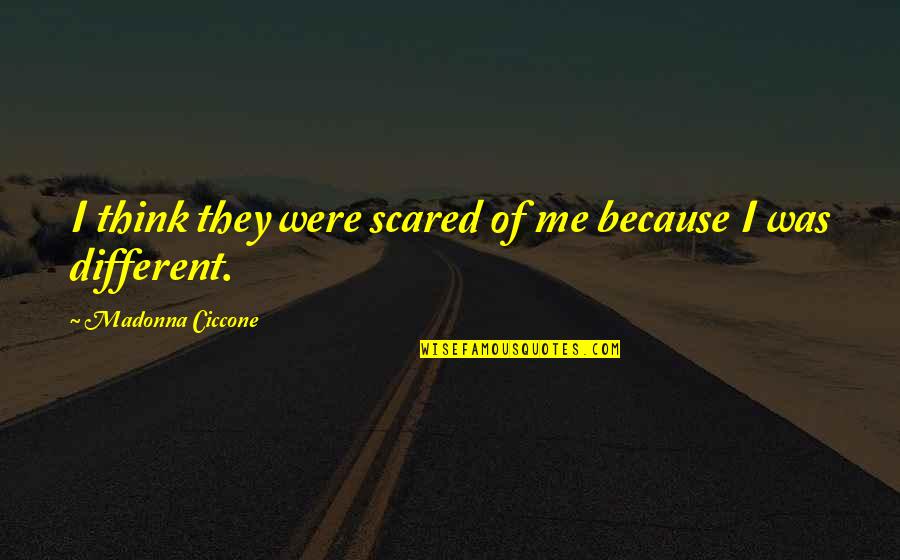 Nice Shot Picture Quotes By Madonna Ciccone: I think they were scared of me because Nice Shot Picture Quotes By Madonna Ciccone: I think they were scared of me because