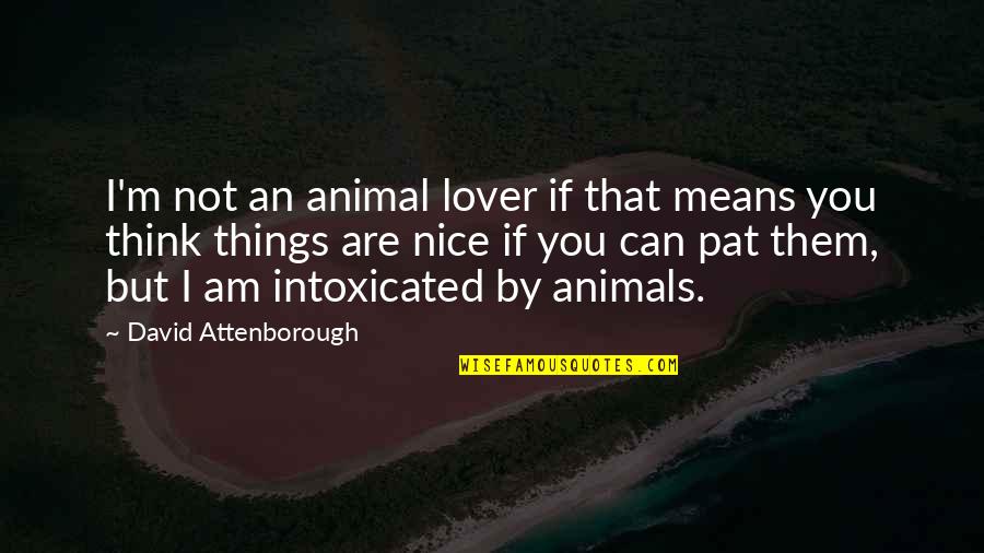 Nice Things Quotes By David Attenborough: I'm not an animal lover if that means