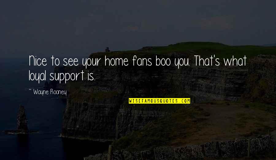 Nice To See You Quotes By Wayne Rooney: Nice to see your home fans boo you.