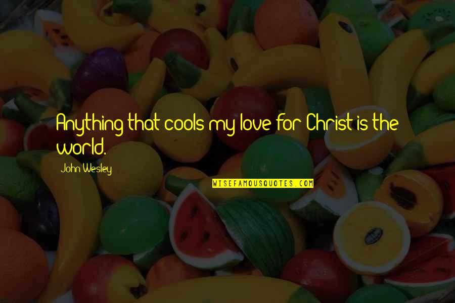 Nice Words About Life Quotes By John Wesley: Anything that cools my love for Christ is