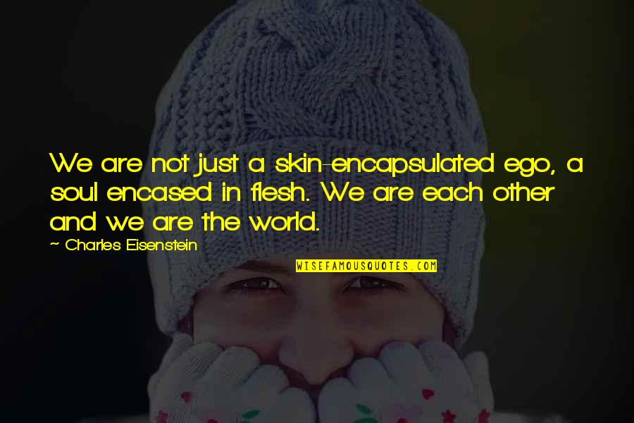 Nicest Person In The World Quotes By Charles Eisenstein: We are not just a skin-encapsulated ego, a