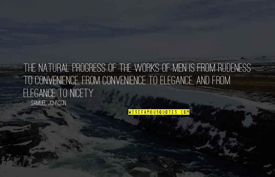 Nicety Quotes By Samuel Johnson: The natural progress of the works of men