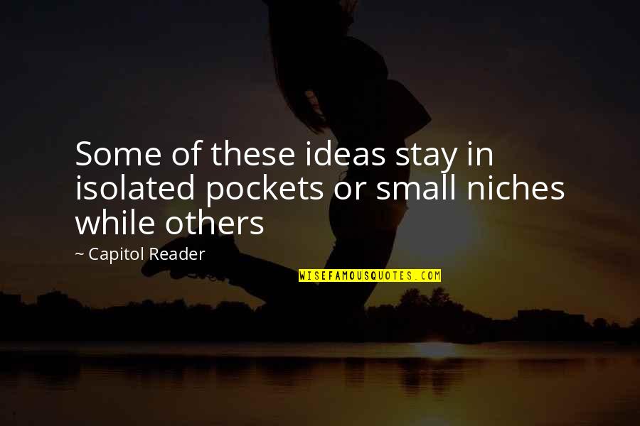 Niches Best Quotes By Capitol Reader: Some of these ideas stay in isolated pockets