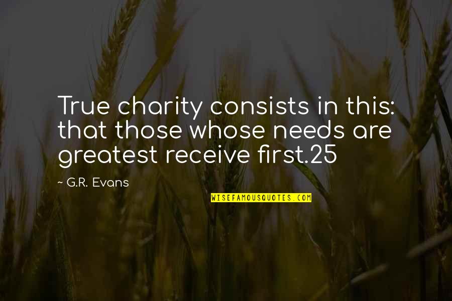 Nicholas Ii Historian Quotes By G.R. Evans: True charity consists in this: that those whose