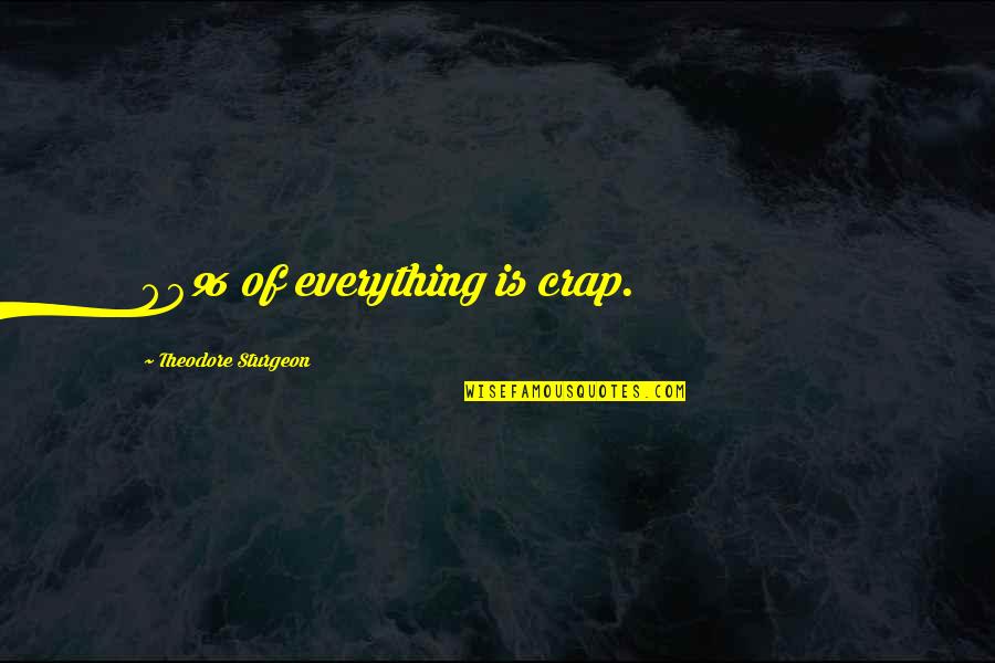 Nick Bateman Quotes By Theodore Sturgeon: 90% of everything is crap. Nick Bateman Quotes By Theodore Sturgeon: 90% of everything is crap.