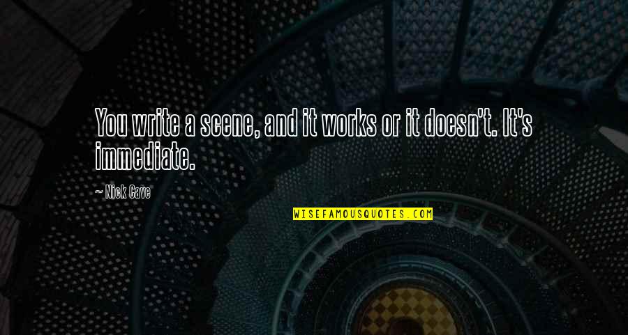 Nick Cave Quotes By Nick Cave: You write a scene, and it works or