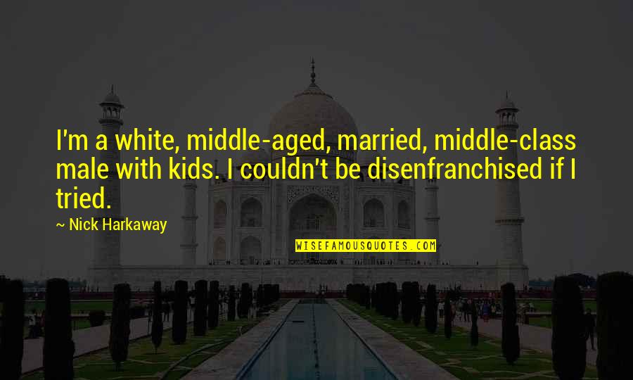 Nick Harkaway Quotes By Nick Harkaway: I'm a white, middle-aged, married, middle-class male with