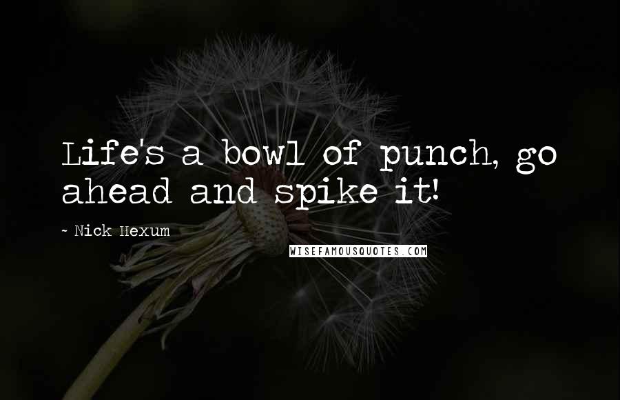 Nick Hexum quotes: Life's a bowl of punch, go ahead and spike it!
