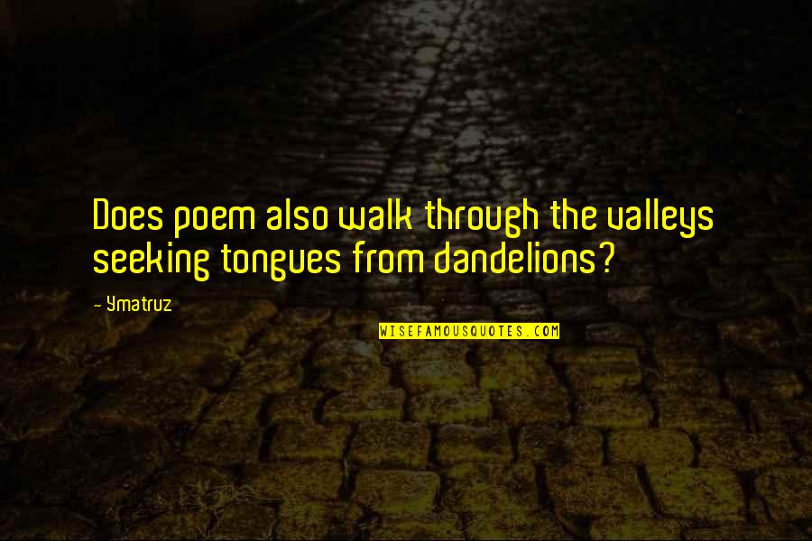 Nick Ramos Quotes By Ymatruz: Does poem also walk through the valleys seeking