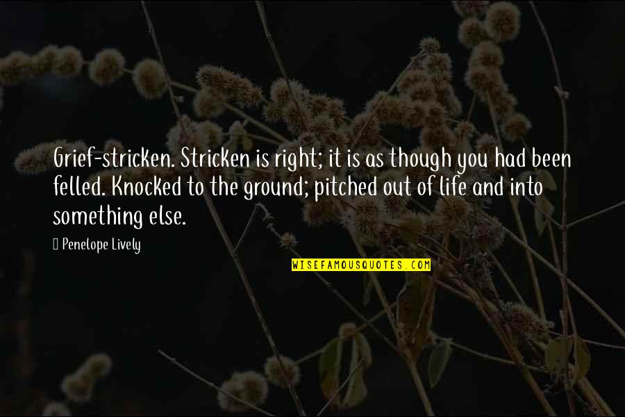 Nicklen Seals Quotes By Penelope Lively: Grief-stricken. Stricken is right; it is as though