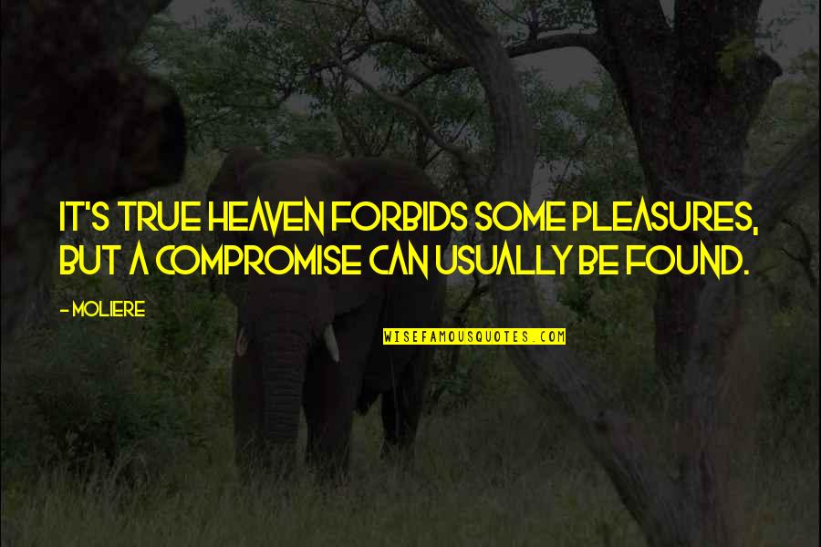 Nicklyns Quotes By Moliere: It's true Heaven forbids some pleasures, but a