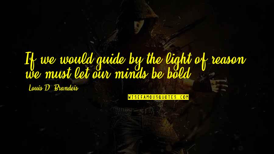 Nicky Flippers Quotes By Louis D. Brandeis: If we would guide by the light of