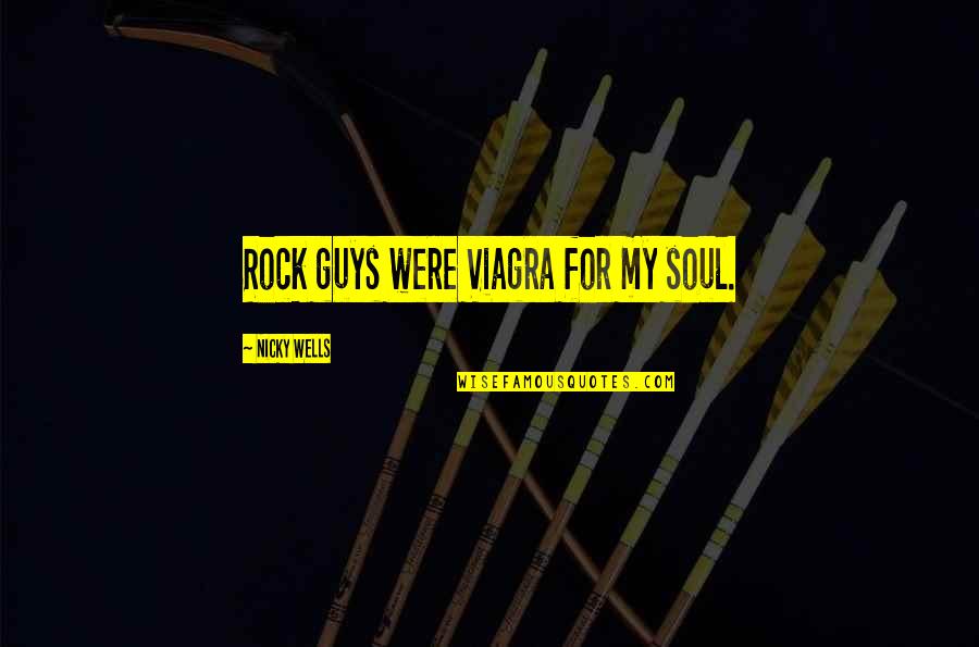 Nicky Quotes By Nicky Wells: Rock guys were Viagra for my soul.
